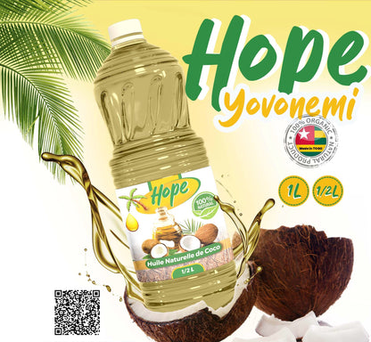 Huile de Coco Bio – Pressée à Chaud 🌿🥥